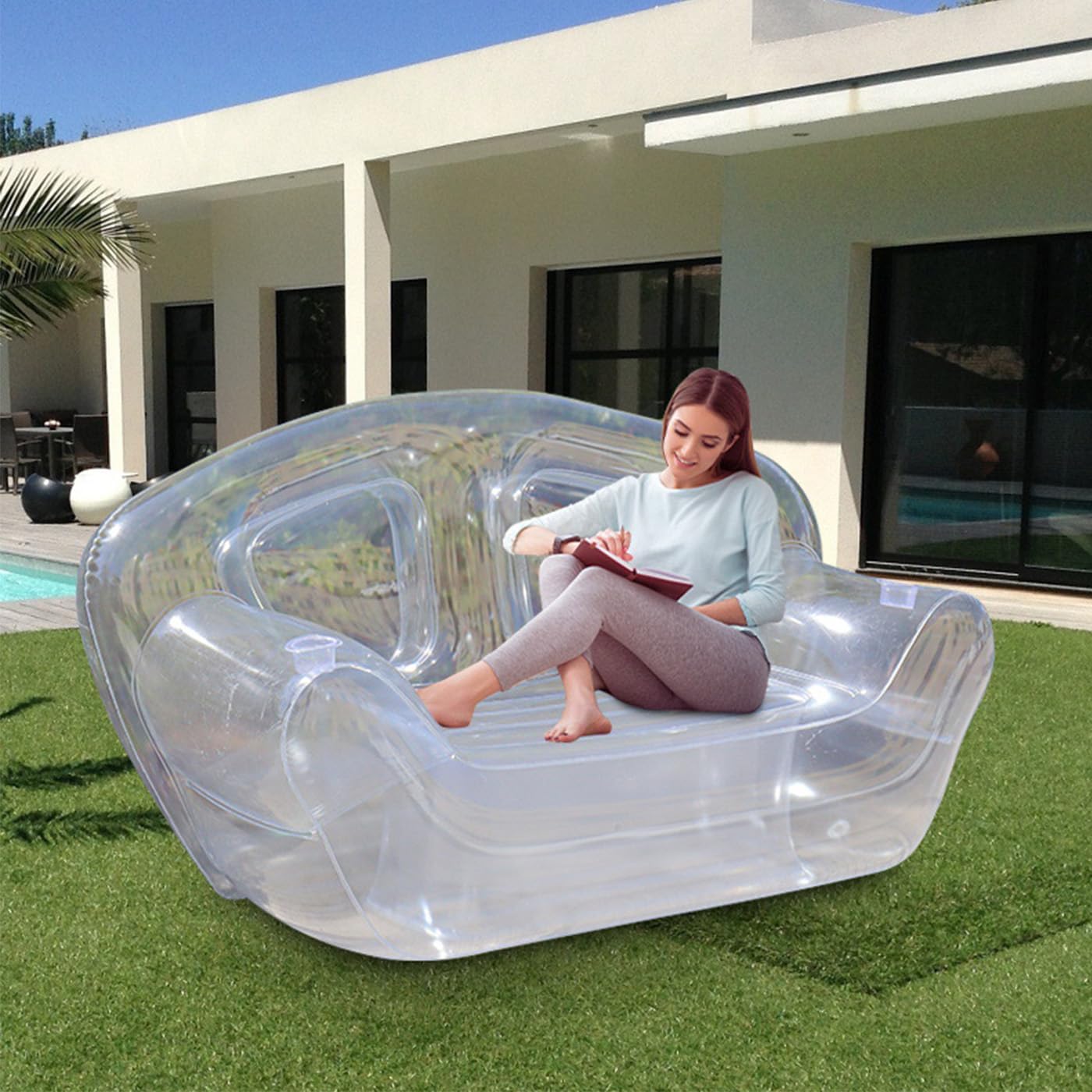 Amazon.com : Gdrasuya10 Transparent Clear Inflatable Sofa Seat